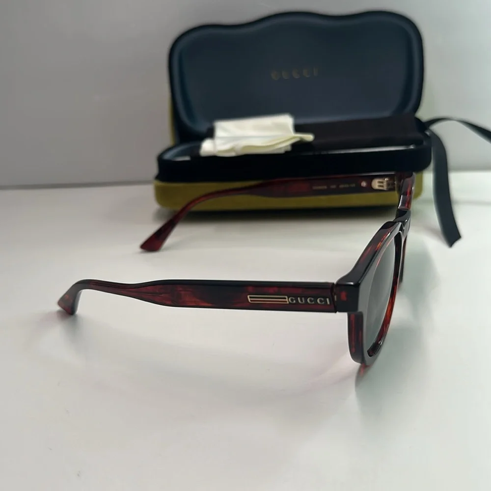 NEW GUCCI Men’s Grey Round Sunglasses GG0825S 005 49mm | Full Packaging